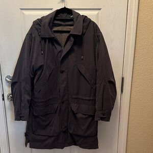 London Fog Men’s Dark Olive/Gray Hooded Jacket